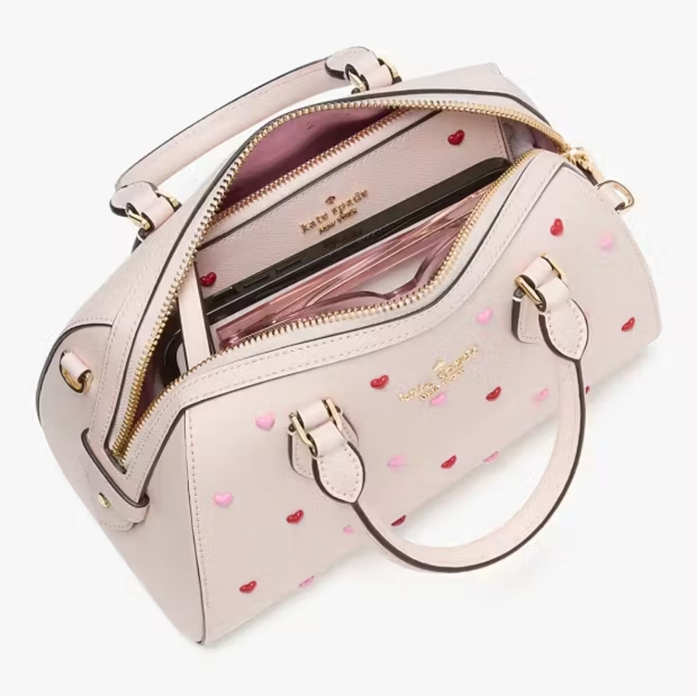 Kate Spade Madison Heart Studs Small Dolly Duffle, Powdered Sugar - Picture 6 of 6